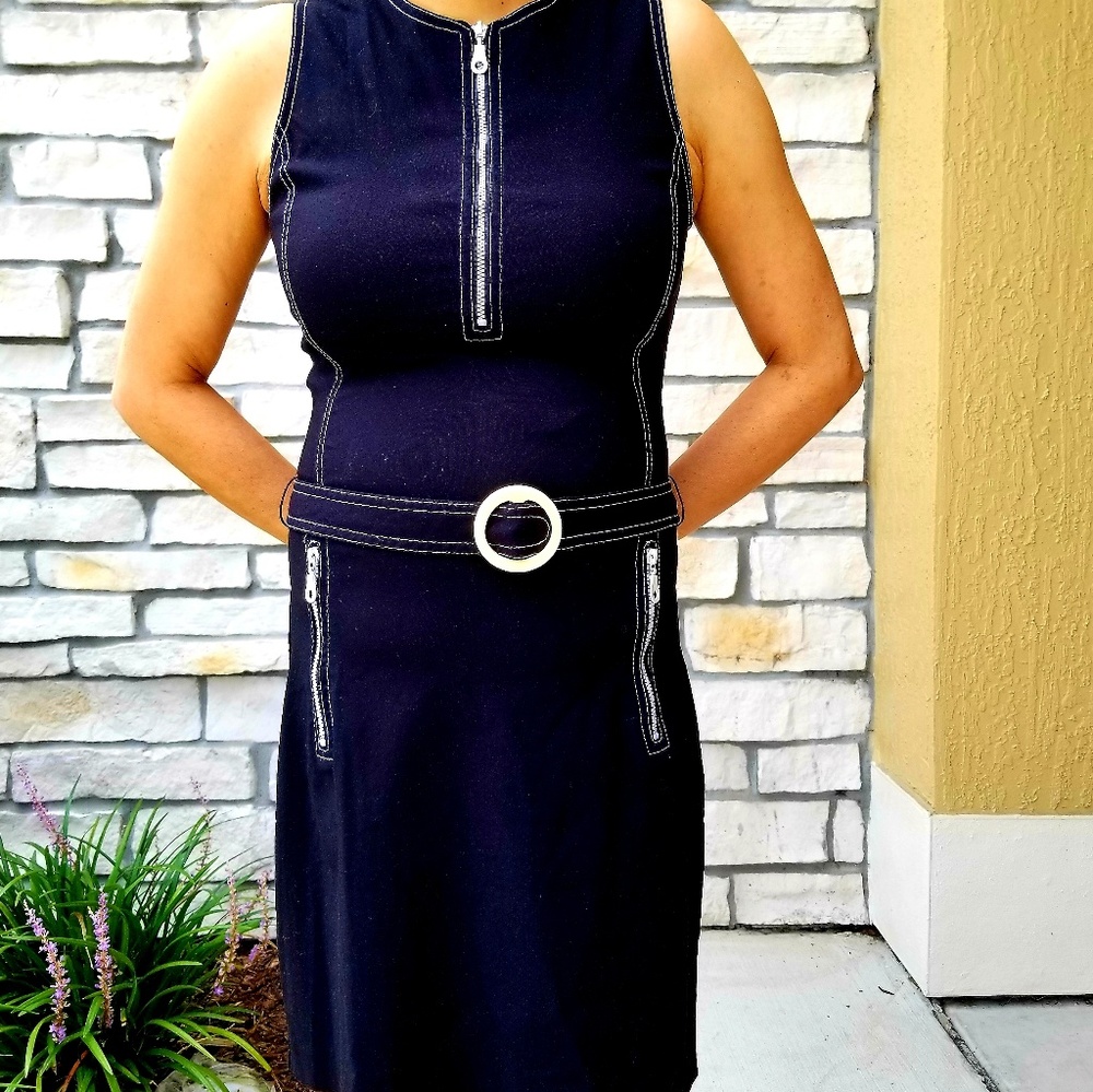 Jan Basic Dress Women's Size Large Stretch Vestido